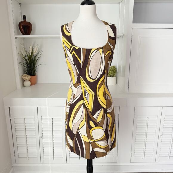 David Meister Dresses & Skirts - David Meister Retro Colorblock Cotton Tweed Sheath Dress Size S